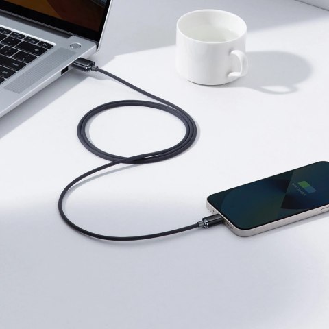 Baseus Crystal Shine Series kabel przewód USB do szybkiego ładowania i transferu danych USB Typ A - Lightning 2,4A 2m czarny (CA Baseus Crystal Shine Series kabel przewód USB do szybkiego ładowania i transferu danych USB Typ A - Lightning 2,4A 2m czarny (CA