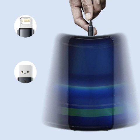 Baseus Crystal Shine Series kabel przewód USB do szybkiego ładowania i transferu danych USB Typ A - Lightning 2,4A 2m fioletowy Baseus Crystal Shine Series kabel przewód USB do szybkiego ładowania i transferu danych USB Typ A - Lightning 2,4A 2m fioletowy
