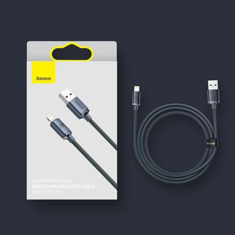 Baseus Crystal Shine Series kabel przewód USB do szybkiego ładowania i transferu danych USB Typ A - Lightning 2,4A 2m niebieski Baseus Crystal Shine Series kabel przewód USB do szybkiego ładowania i transferu danych USB Typ A - Lightning 2,4A 2m niebieski