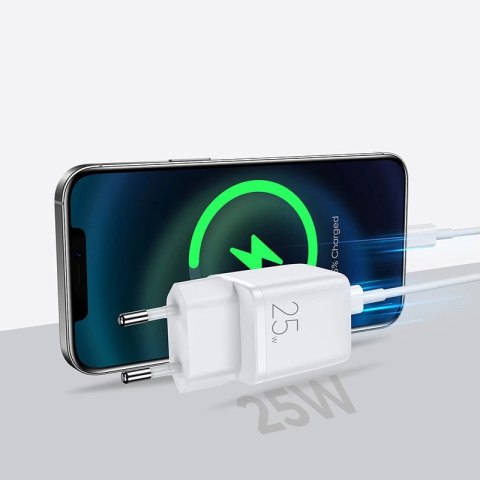 Joyroom szybka ładowarka sieciowa USB Typ C 25W 3A wtyczka EU biały (L-P251) Joyroom szybka ładowarka sieciowa USB Typ C 25W 3A wtyczka EU biały (L-P251)