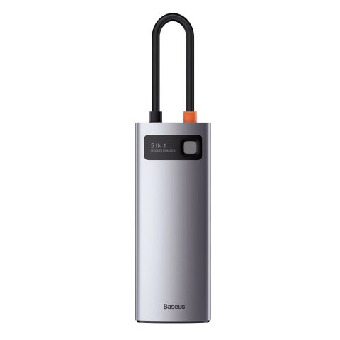 Baseus Metal Gleam Series multifunkcjonalny HUB USB 5w1 USB Typ C PD 100W HDMI szary (WKWG020013) Baseus Metal Gleam Series multifunkcjonalny HUB USB 5w1 USB Typ C PD 100W HDMI szary (WKWG020013)