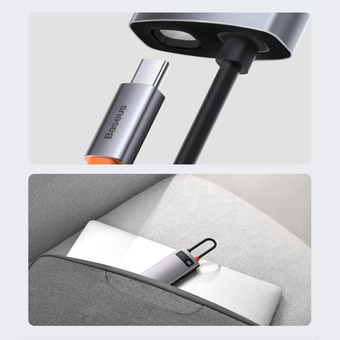 Baseus Metal Gleam Series multifunkcjonalny HUB USB 5w1 USB Typ C PD 100W HDMI szary (WKWG020013) Baseus Metal Gleam Series multifunkcjonalny HUB USB 5w1 USB Typ C PD 100W HDMI szary (WKWG020013)