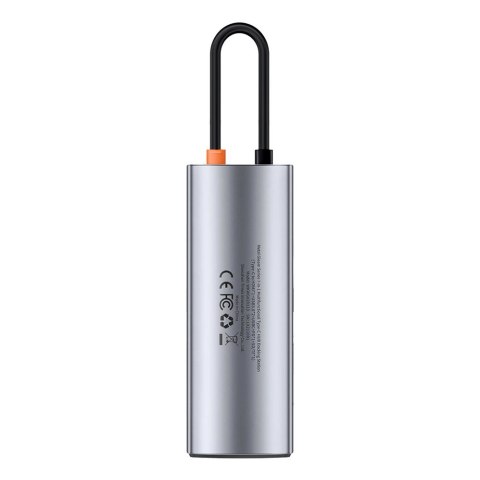Baseus Metal Gleam Series multifunkcjonalny HUB USB 7w1 Typ C HDMI czytnik kart TF PD szary (WKWG020113) Baseus Metal Gleam Series multifunkcjonalny HUB USB 7w1 Typ C HDMI czytnik kart TF PD szary (WKWG020113)
