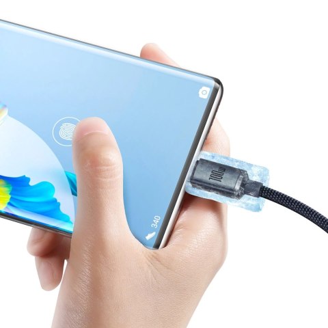 Baseus Crystal Shine Series kabel przewód USB do szybkiego ładowania i transferu danych USB Typ A - USB Typ C 100W 2m czarny (CA Baseus Crystal Shine Series kabel przewód USB do szybkiego ładowania i transferu danych USB Typ A - USB Typ C 100W 2m czarny (CA