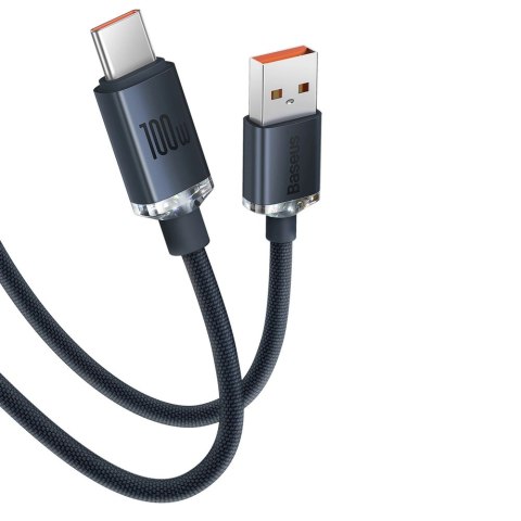 Baseus Crystal Shine Series kabel przewód USB do szybkiego ładowania i transferu danych USB Typ A - USB Typ C 100W 2m niebieski Baseus Crystal Shine Series kabel przewód USB do szybkiego ładowania i transferu danych USB Typ A - USB Typ C 100W 2m niebieski