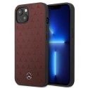 Etui Mercedes Leather Stars Pattern na iPhone 13 mini - czerwone Etui Mercedes Leather Stars Pattern na iPhone 13 mini - czerwone