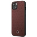 Etui Mercedes Leather Stars Pattern na iPhone 13 mini - czerwone Etui Mercedes Leather Stars Pattern na iPhone 13 mini - czerwone