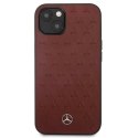 Etui Mercedes Leather Stars Pattern na iPhone 13 mini - czerwone Etui Mercedes Leather Stars Pattern na iPhone 13 mini - czerwone