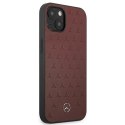 Etui Mercedes Leather Stars Pattern na iPhone 13 mini - czerwone Etui Mercedes Leather Stars Pattern na iPhone 13 mini - czerwone