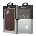 Etui Mercedes Leather Stars Pattern na iPhone 13 mini - czerwone Etui Mercedes Leather Stars Pattern na iPhone 13 mini - czerwone