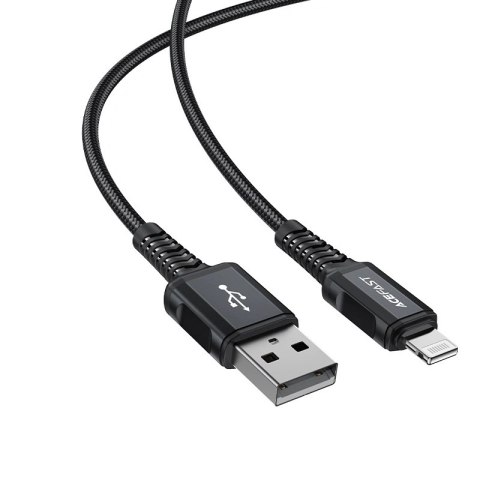 Acefast kabel MFI USB - Lightning 1,8m, 2,4A czarny (C4-02 A Black) Acefast kabel MFI USB - Lightning 1,8m, 2,4A czarny (C4-02 A Black)
