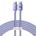 Kabel Baseus CAJY000705 USB-C - USB-C PD QC 100W 5A 480Mb/s 2m - fioletowy