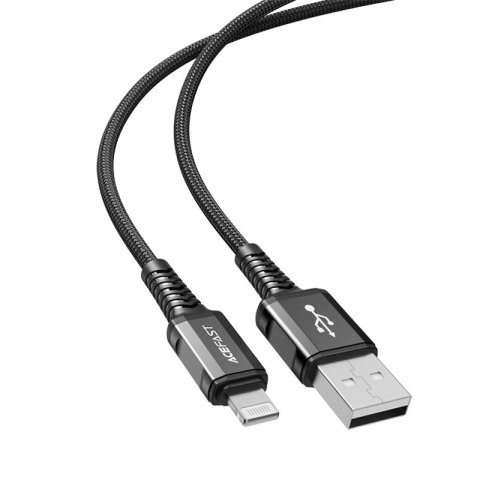 Acefast kabel MFI USB - Lightning 1,2m, 2,4A czarny (C1-02 black) Acefast kabel MFI USB - Lightning 1,2m, 2,4A czarny (C1-02 black)