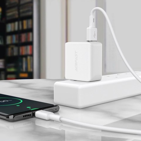 Acefast kabel USB - USB Typ C 1,2m, 3A biały (C2-04 white) Acefast kabel USB - USB Typ C 1,2m, 3A biały (C2-04 white)