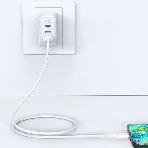 Acefast kabel USB - USB Typ C 1,2m, 3A biały (C2-04 white) Acefast kabel USB - USB Typ C 1,2m, 3A biały (C2-04 white)
