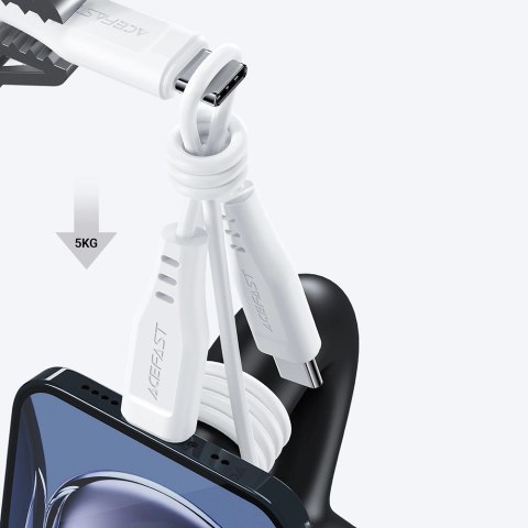 Kabel Acefast C3-03 USB-C - USB-C PD QC 60W 3A 480Mb/s 1,2m - biały Kabel Acefast C3-03 USB-C - USB-C PD QC 60W 3A 480Mb/s 1,2m - biały