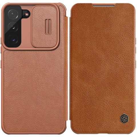 Nillkin Qin Leather Pro Case etui do Samsung Galaxy S22+ (S22 Plus) osłona na aparat kabura pokrowiec obudowa z klapką brązowy Nillkin Qin Leather Pro Case etui do Samsung Galaxy S22+ (S22 Plus) osłona na aparat kabura pokrowiec obudowa z klapką brązowy