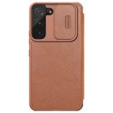 Nillkin Qin Leather Pro Case etui do Samsung Galaxy S22+ (S22 Plus) osłona na aparat kabura pokrowiec obudowa z klapką brązowy Nillkin Qin Leather Pro Case etui do Samsung Galaxy S22+ (S22 Plus) osłona na aparat kabura pokrowiec obudowa z klapką brązowy