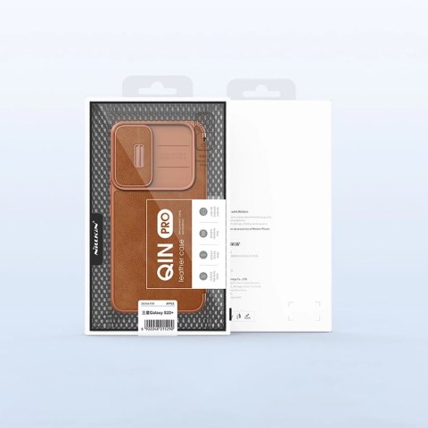 Nillkin Qin Leather Pro Case etui do Samsung Galaxy S22+ (S22 Plus) osłona na aparat kabura pokrowiec obudowa z klapką brązowy Nillkin Qin Leather Pro Case etui do Samsung Galaxy S22+ (S22 Plus) osłona na aparat kabura pokrowiec obudowa z klapką brązowy