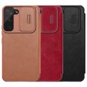 Nillkin Qin Leather Pro Case etui do Samsung Galaxy S22+ (S22 Plus) osłona na aparat kabura pokrowiec obudowa z klapką brązowy Nillkin Qin Leather Pro Case etui do Samsung Galaxy S22+ (S22 Plus) osłona na aparat kabura pokrowiec obudowa z klapką brązowy
