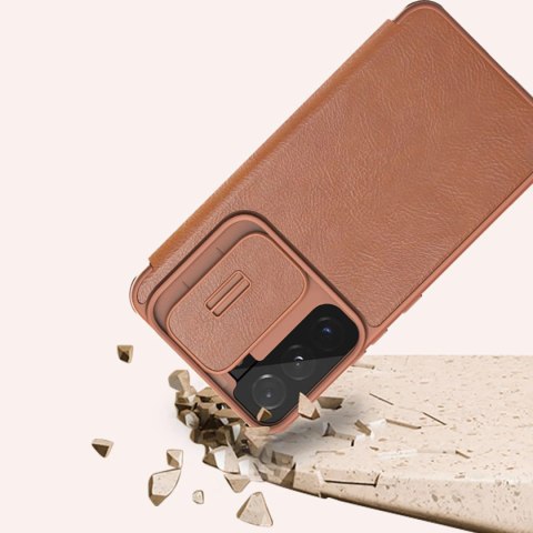 Nillkin Qin Leather Pro Case etui do Samsung Galaxy S22+ (S22 Plus) osłona na aparat kabura pokrowiec obudowa z klapką brązowy Nillkin Qin Leather Pro Case etui do Samsung Galaxy S22+ (S22 Plus) osłona na aparat kabura pokrowiec obudowa z klapką brązowy