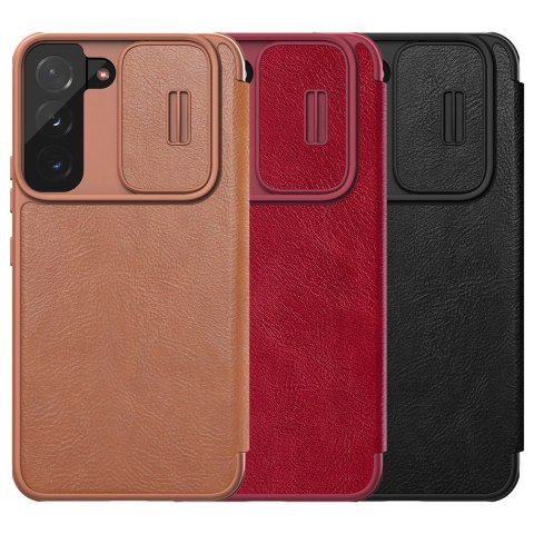 Nillkin Qin Leather Pro Case etui do Samsung Galaxy S22+ (S22 Plus) osłona na aparat kabura pokrowiec obudowa z klapką czarny Nillkin Qin Leather Pro Case etui do Samsung Galaxy S22+ (S22 Plus) osłona na aparat kabura pokrowiec obudowa z klapką czarny