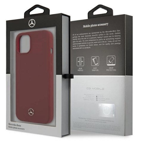 Etui Mercedes Silicone Line na iPhone 13 mini - czerwone Etui Mercedes Silicone Line na iPhone 13 mini - czerwone