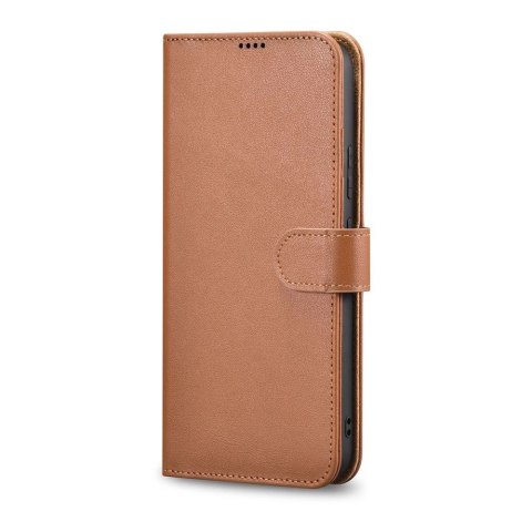 ICarer Haitang Leather Wallet Case skórzane etui do Samsung Galaxy S22+ (S22 Plus) portfel obudowa pokrowiec brązowy (AKSM05BN) ICarer Haitang Leather Wallet Case skórzane etui do Samsung Galaxy S22+ (S22 Plus) portfel obudowa pokrowiec brązowy (AKSM05BN)