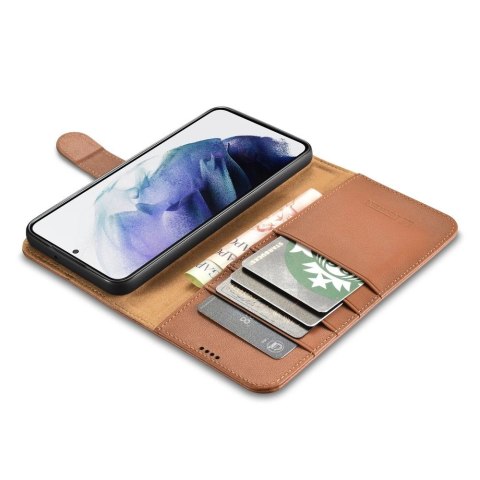 ICarer Haitang Leather Wallet Case skórzane etui do Samsung Galaxy S22+ (S22 Plus) portfel obudowa pokrowiec brązowy (AKSM05BN) ICarer Haitang Leather Wallet Case skórzane etui do Samsung Galaxy S22+ (S22 Plus) portfel obudowa pokrowiec brązowy (AKSM05BN)