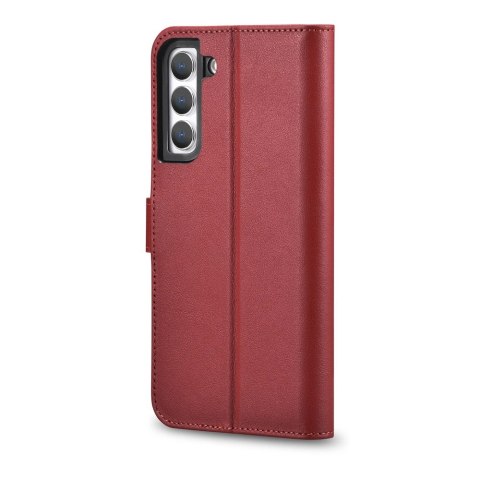 ICarer Haitang Leather Wallet Case skórzane etui do Samsung Galaxy S22+ (S22 Plus) portfel obudowa pokrowiec czerwony (AKSM05RD) ICarer Haitang Leather Wallet Case skórzane etui do Samsung Galaxy S22+ (S22 Plus) portfel obudowa pokrowiec czerwony (AKSM05RD)