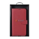 ICarer Haitang Leather Wallet Case skórzane etui do Samsung Galaxy S22+ (S22 Plus) portfel obudowa pokrowiec czerwony (AKSM05RD)