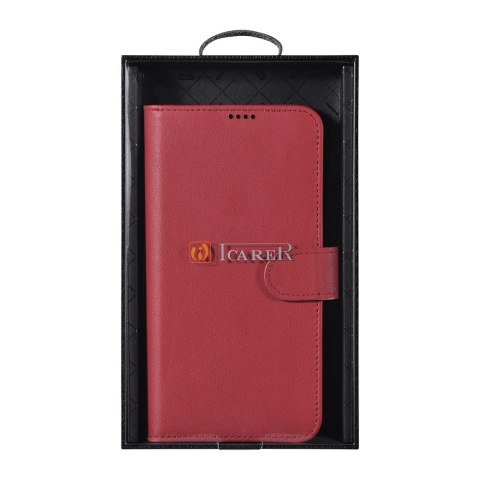 ICarer Haitang Leather Wallet Case skórzane etui do Samsung Galaxy S22+ (S22 Plus) portfel obudowa pokrowiec czerwony (AKSM05RD) ICarer Haitang Leather Wallet Case skórzane etui do Samsung Galaxy S22+ (S22 Plus) portfel obudowa pokrowiec czerwony (AKSM05RD)