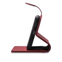 ICarer Haitang Leather Wallet Case skórzane etui do Samsung Galaxy S22+ (S22 Plus) portfel obudowa pokrowiec czerwony (AKSM05RD)