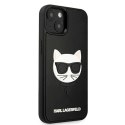 Etui Karl Lagerfeld 3D Rubber Choupette na iPhone 13 mini - czarne