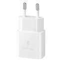 Ładowarka sieciowa Samsung EP-T1510XWEGEU USB-C 15W PD AFC + kabel USB-C - biała
