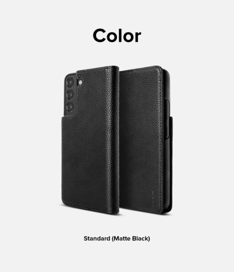 Ringke Folio Signature skórzane etui z klapką do Samsung Galaxy S22+ (S22 Plus) czarny (FSS118R262) Ringke Folio Signature skórzane etui z klapką do Samsung Galaxy S22+ (S22 Plus) czarny (FSS118R262)