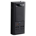Baseus samochodowa przetwornica inwerter prądu 150W 12V / 500W 220V (wtyczka EU i CN) czarny (CGNB000101)
