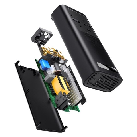 Baseus samochodowa przetwornica inwerter prądu 150W 12V / 500W 220V (wtyczka EU i CN) czarny (CGNB000101) Baseus samochodowa przetwornica inwerter prądu 150W 12V / 500W 220V (wtyczka EU i CN) czarny (CGNB000101)