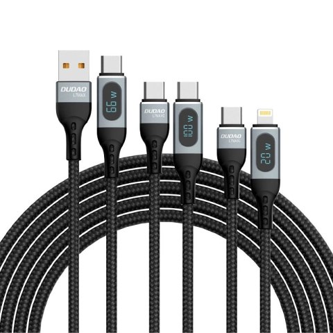 Dudao kabel USB Typ C - Lightning szybkie ładowanie PD 20W 1m czarny (L7MaxL) Dudao kabel USB Typ C - Lightning szybkie ładowanie PD 20W 1m czarny (L7MaxL)