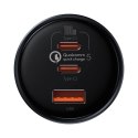 Ładowarka Baseus TZCCZM-0G samochodowa USB-A / USB-C 160W PPS / QC 5 / PD - szara