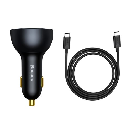 Ładowarka Baseus TZCCZM-0G samochodowa USB-A / USB-C 160W PPS / QC 5 / PD - szara Ładowarka Baseus TZCCZM-0G samochodowa USB-A / USB-C 160W PPS / QC 5 / PD - szara