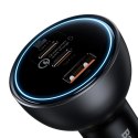 Ładowarka Baseus TZCCZM-0G samochodowa USB-A / USB-C 160W PPS / QC 5 / PD - szara