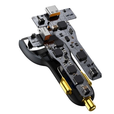 Ładowarka Baseus TZCCZM-0G samochodowa USB-A / USB-C 160W PPS / QC 5 / PD - szara Ładowarka Baseus TZCCZM-0G samochodowa USB-A / USB-C 160W PPS / QC 5 / PD - szara