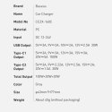 Ładowarka Baseus TZCCZM-0G samochodowa USB-A / USB-C 160W PPS / QC 5 / PD - szara