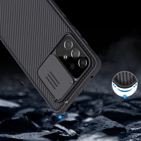 Nillkin CamShield Pro Case pancerne etui pokrowiec osłona na aparat kamerę Samsung Galaxy A73 niebieski Nillkin CamShield Pro Case pancerne etui pokrowiec osłona na aparat kamerę Samsung Galaxy A73 niebieski