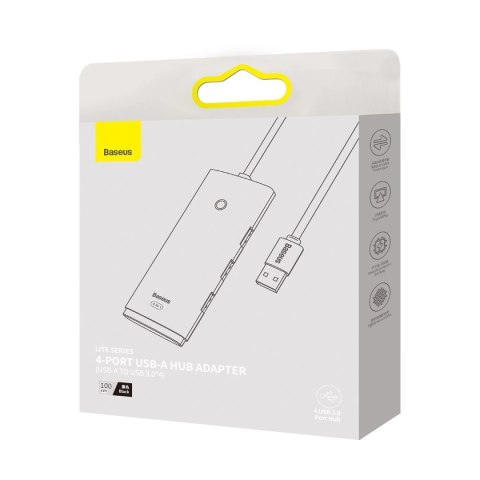 Baseus Lite Series HUB adapter USB-A do 4xUSB-A 3.0 5Gb/s czarny (WKQX030101) Baseus Lite Series HUB adapter USB-A do 4xUSB-A 3.0 5Gb/s czarny (WKQX030101)