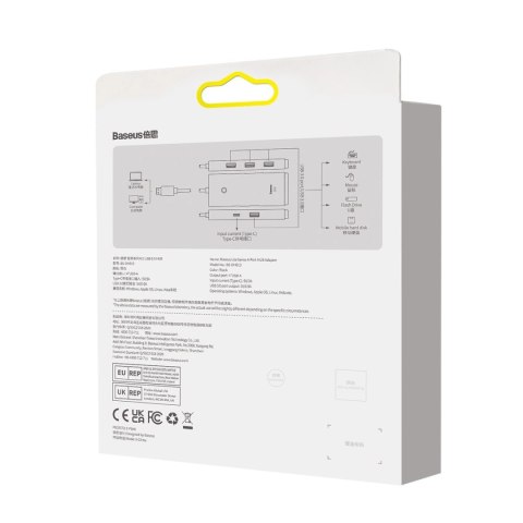 Baseus Lite Series HUB adapter USB-A do 4xUSB-A 3.0 5Gb/s czarny (WKQX030101) Baseus Lite Series HUB adapter USB-A do 4xUSB-A 3.0 5Gb/s czarny (WKQX030101)
