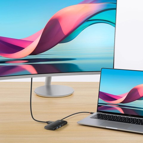 Baseus Lite Series wielofunkcyjny HUB USB Typ C - 2 x USB 3.0 / USB Typ C / HDMI 1,4 / SD/TF OTG czarny (WKQX050001) Baseus Lite Series wielofunkcyjny HUB USB Typ C - 2 x USB 3.0 / USB Typ C / HDMI 1,4 / SD/TF OTG czarny (WKQX050001)