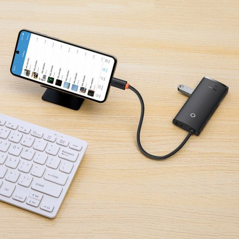Baseus Lite Series wielofunkcyjny HUB USB Typ C - 2 x USB 3.0 / USB Typ C / HDMI 1,4 / SD/TF OTG czarny (WKQX050001) Baseus Lite Series wielofunkcyjny HUB USB Typ C - 2 x USB 3.0 / USB Typ C / HDMI 1,4 / SD/TF OTG czarny (WKQX050001)