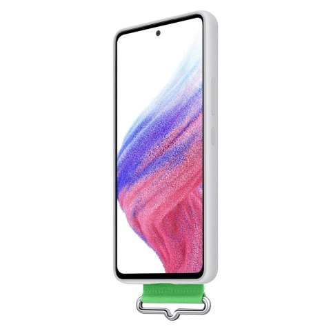 Samsung Strap Silicone Cover etui pokrowiec do Samsung Galaxy A53 5G biały (EF-GA536TWEGWW) Samsung Strap Silicone Cover etui pokrowiec do Samsung Galaxy A53 5G biały (EF-GA536TWEGWW)